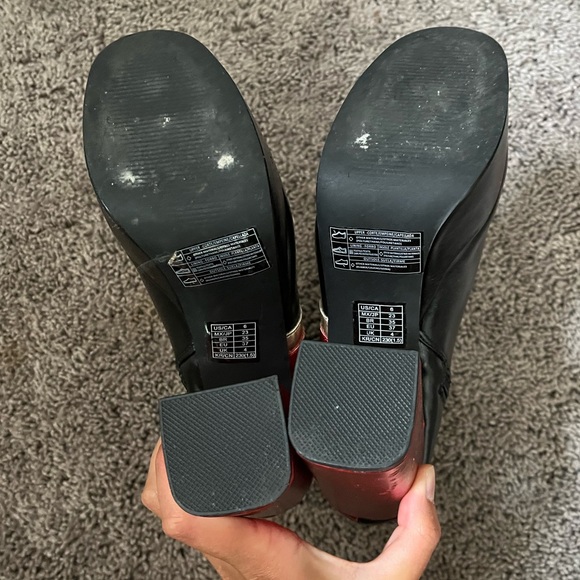 Fire Pattern Heeled Ankle Boots - Picture 8 of 8